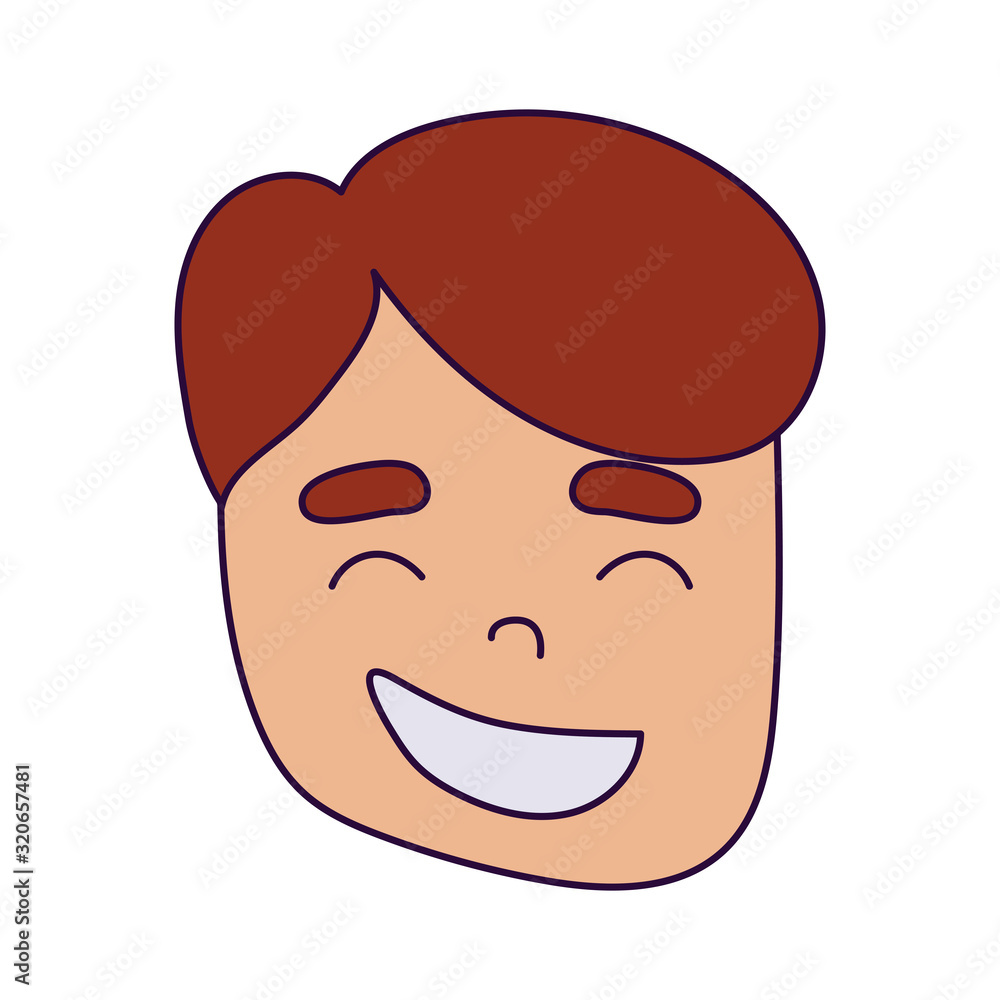 Isolated avatar man head vector design