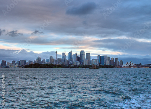 View From A Ferry To Sydney Skyline NSW Australia
