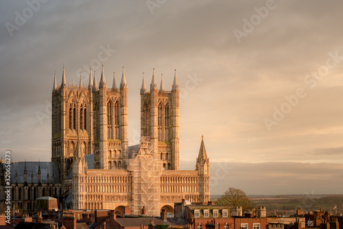 Lincoln Cathedral shot in WInter from the outside,m Lincoln, Lincolnshire, UK, 2019 photo