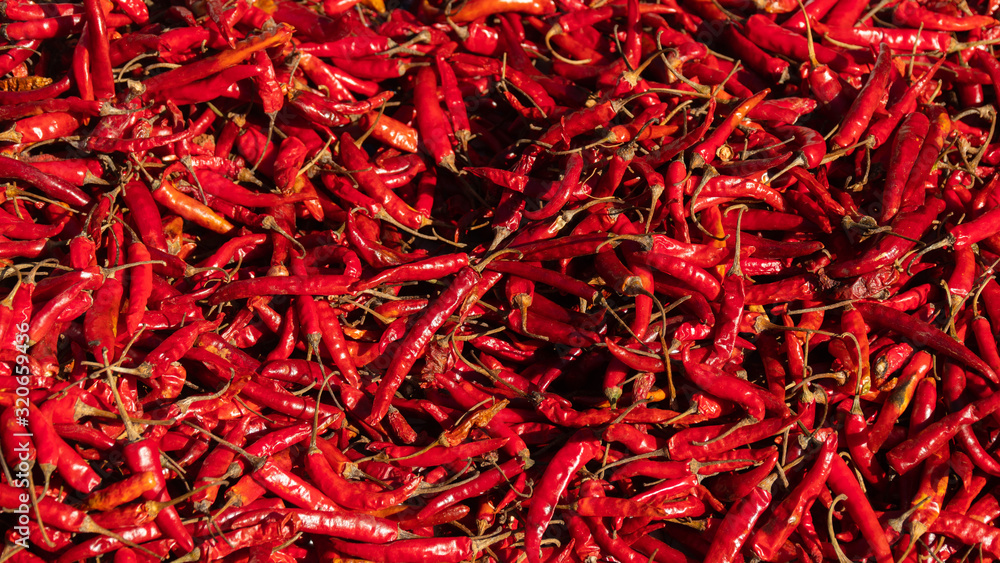 Image for use as background full of red pepper.