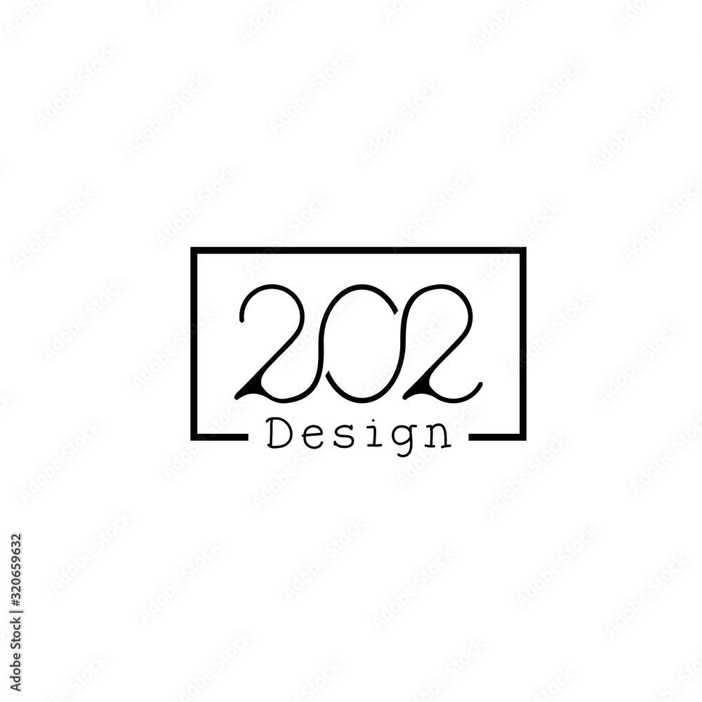 202 design logo icon vector template