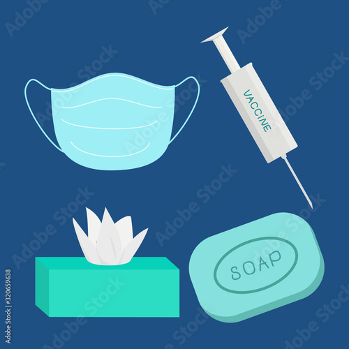 Set for the prevention of influenza infection.