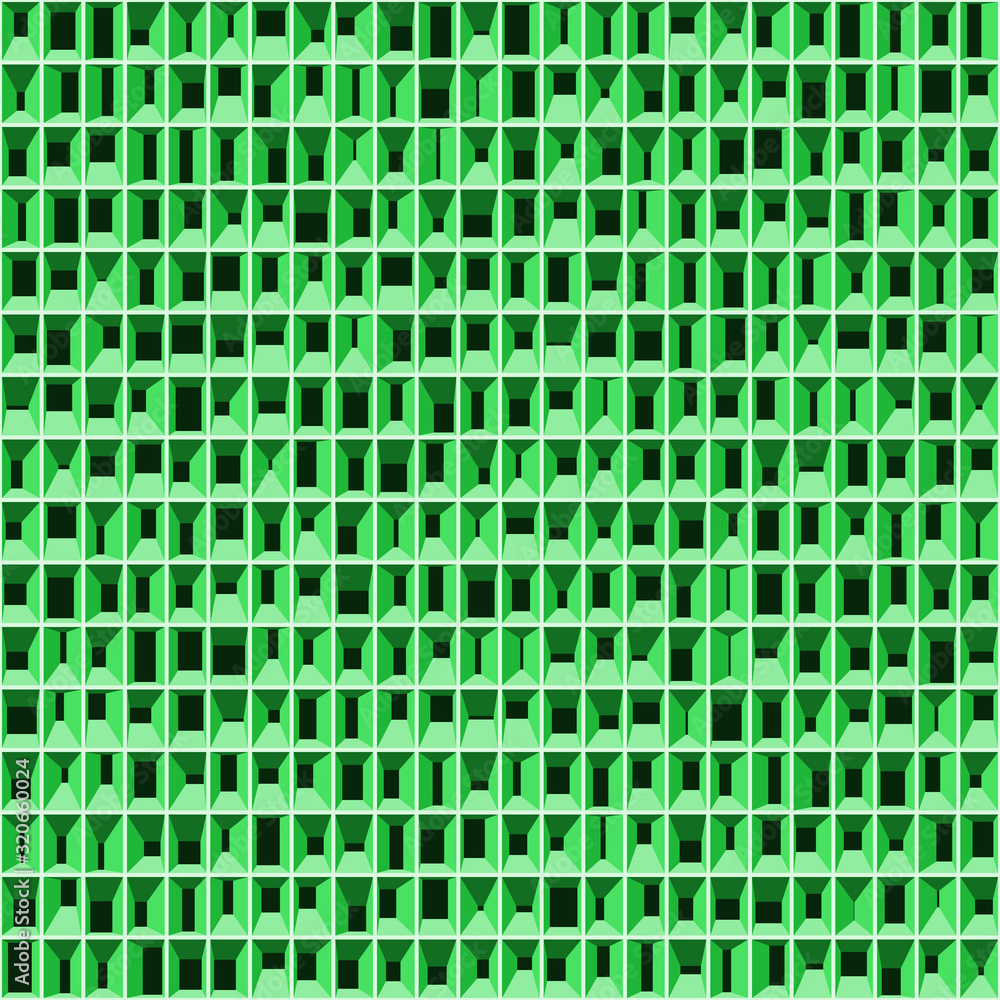 Fototapeta premium Abstract Structure Blocks Generative Art background illustration