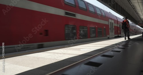 station passing train