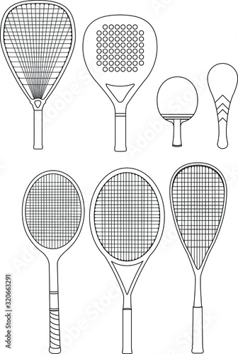 outline rackets