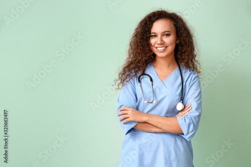 Young African-American nurs...