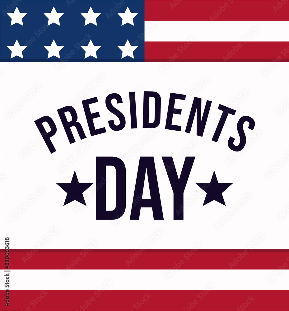 Flag of usa happy presidents day vector design Flag of usa happy presidents day vector design