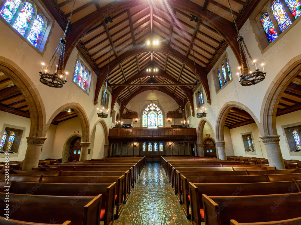 Fototapeta premium Interior view of the All Saints Episcopal Church