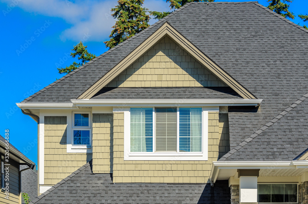 the roof of the house with nice window