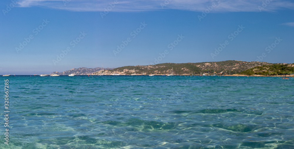 view of Isola Tavolara from Sardinia beaches