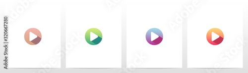 Play Button On Letter Logo Design O