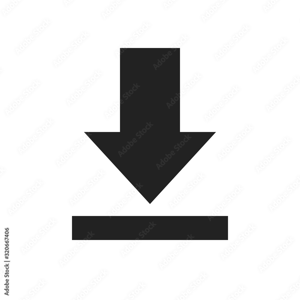 Download File Vector Simple Icon Download File Vector Simple Icon