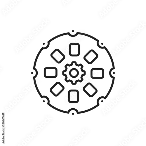 LED Module Vector Line Icon