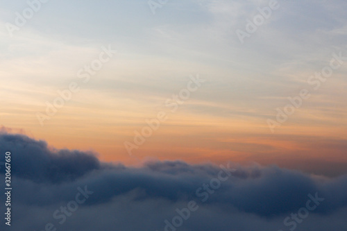 Breathtaking sunset with a colorful and cloudy sky, good for the background - sky of Guatemala