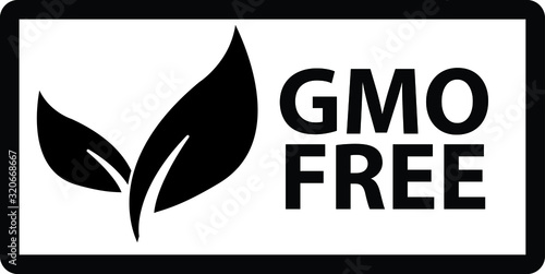 GMO free, icon illustration
