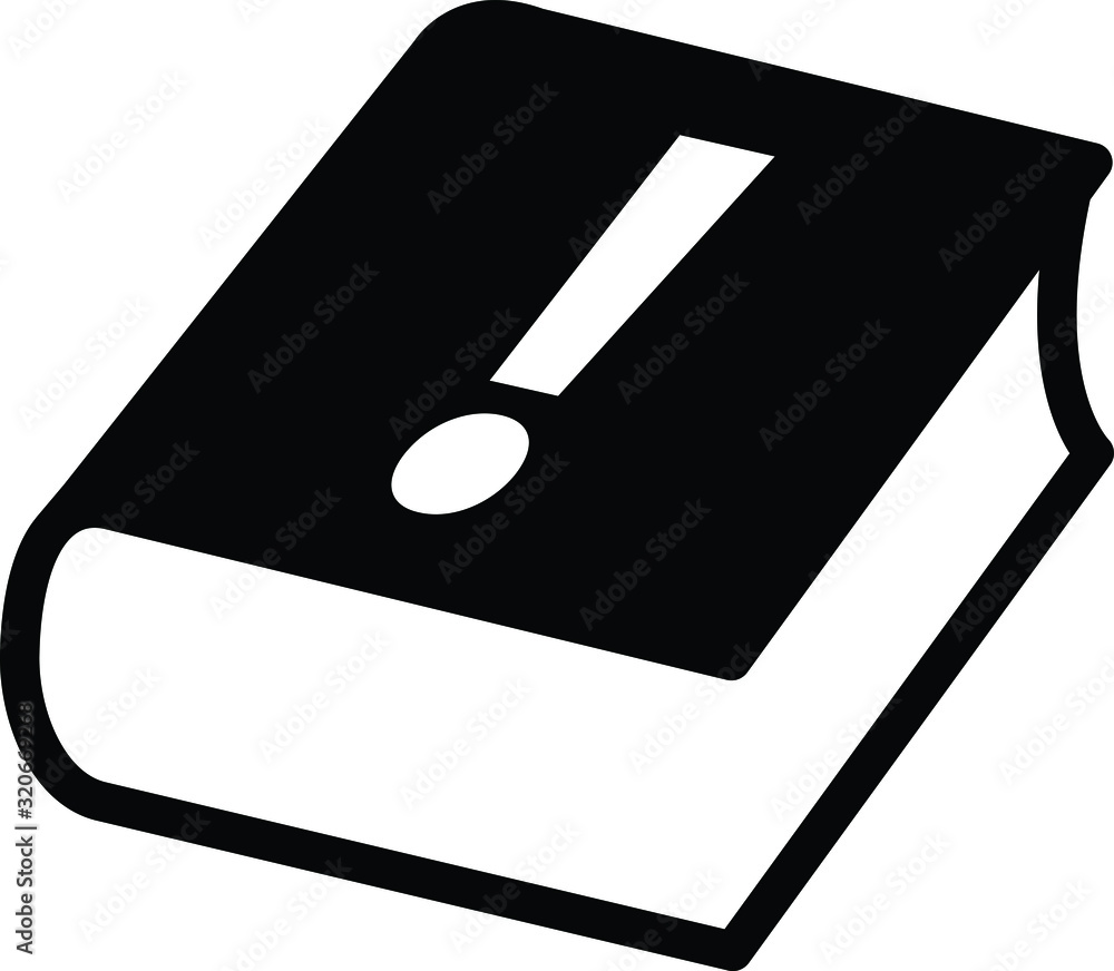 Warning Read Icon info and warning book icon, Vector illustration Stock Vector | Adobe Stock