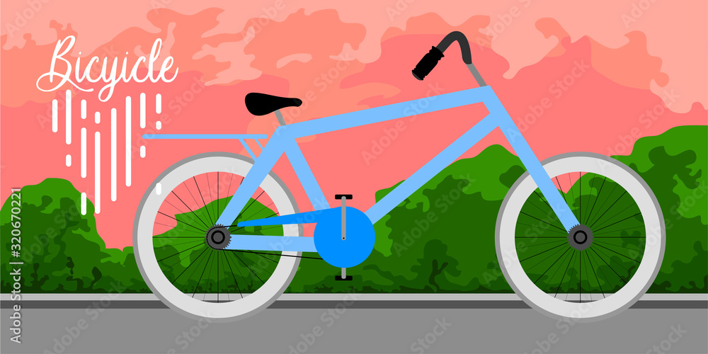 Fototapeta premium Isolated bicycle poster