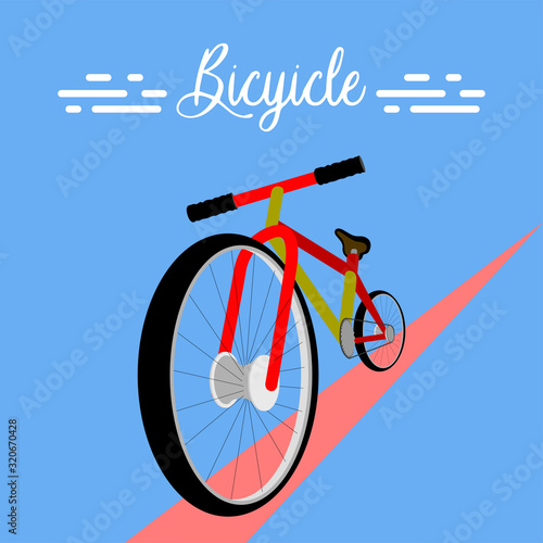Isolated bicycle poster
