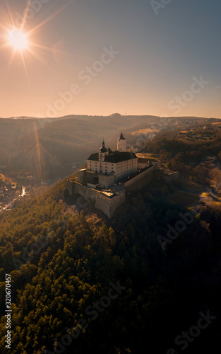 Castle Forchtenstein in Austria Burgenland Aerial View