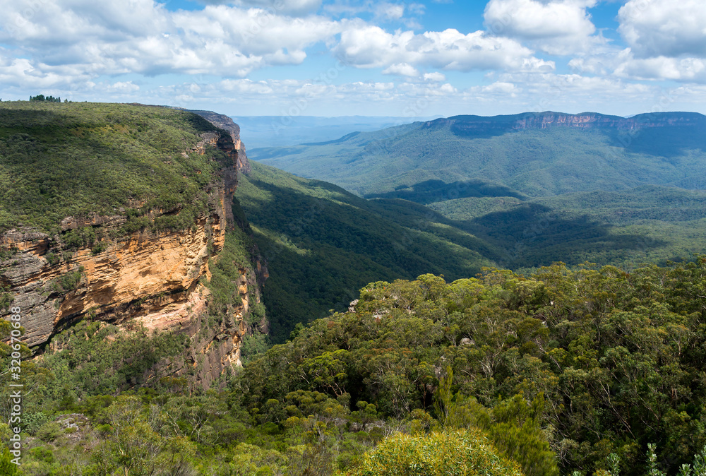 Wentworth Falls at sunset, Blue Mountains Australia