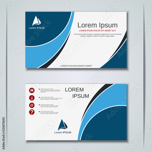 Modern business visiting card vector design template
