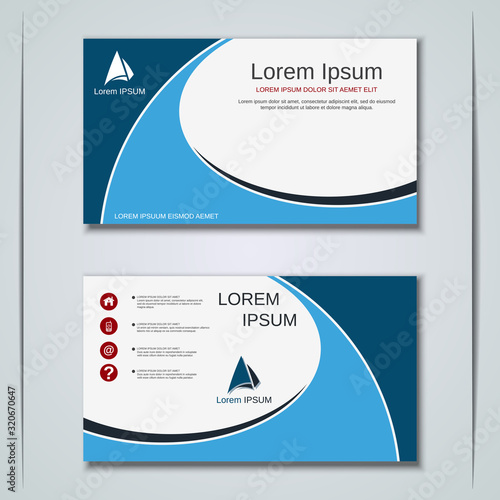 Modern business visiting card vector design template