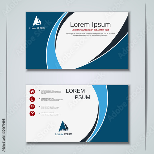 Modern business visiting card vector design template
