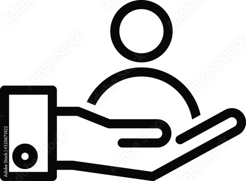 Retention icon, vector illustration