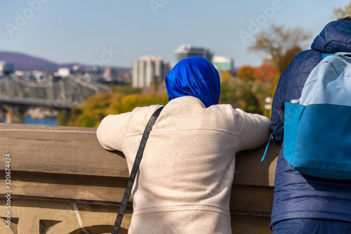Back view of a muslim woman wearing hijab © mbruxelle