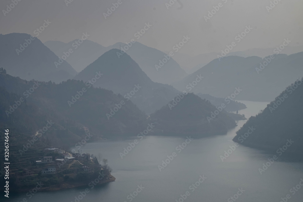View at Yangtze river for the traveler along with the three gorges area, 