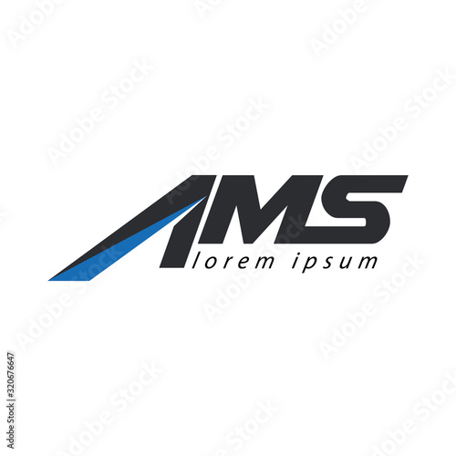 AMS Logo text vector template