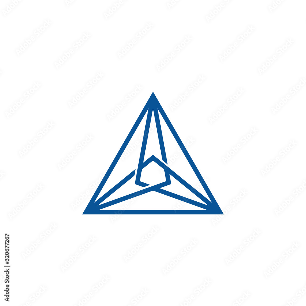 Abstract Line Triangle Logo Vector Abstract Line Triangle Logo Vector