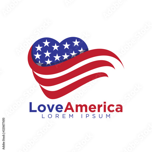 American Love heart Logo vector