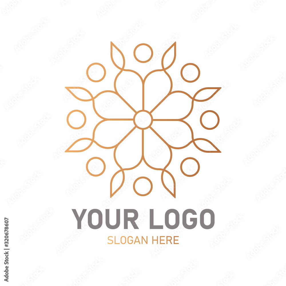 Luxury Geometric Gold Logo Design