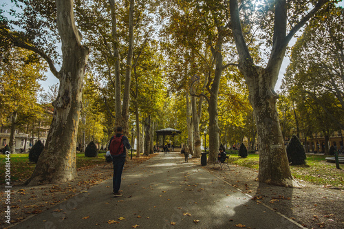 Wallpaper Mural Central pathway of the urban park Zrinjevac in the center of Zagreb, Croatia Torontodigital.ca