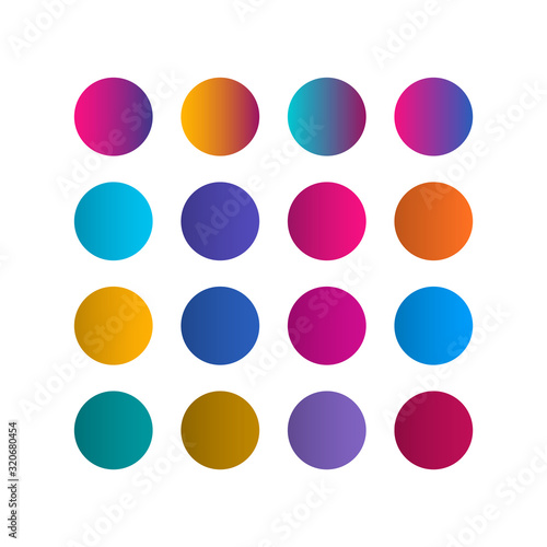 Color Pallet Gradient Vector Template Design Illustration