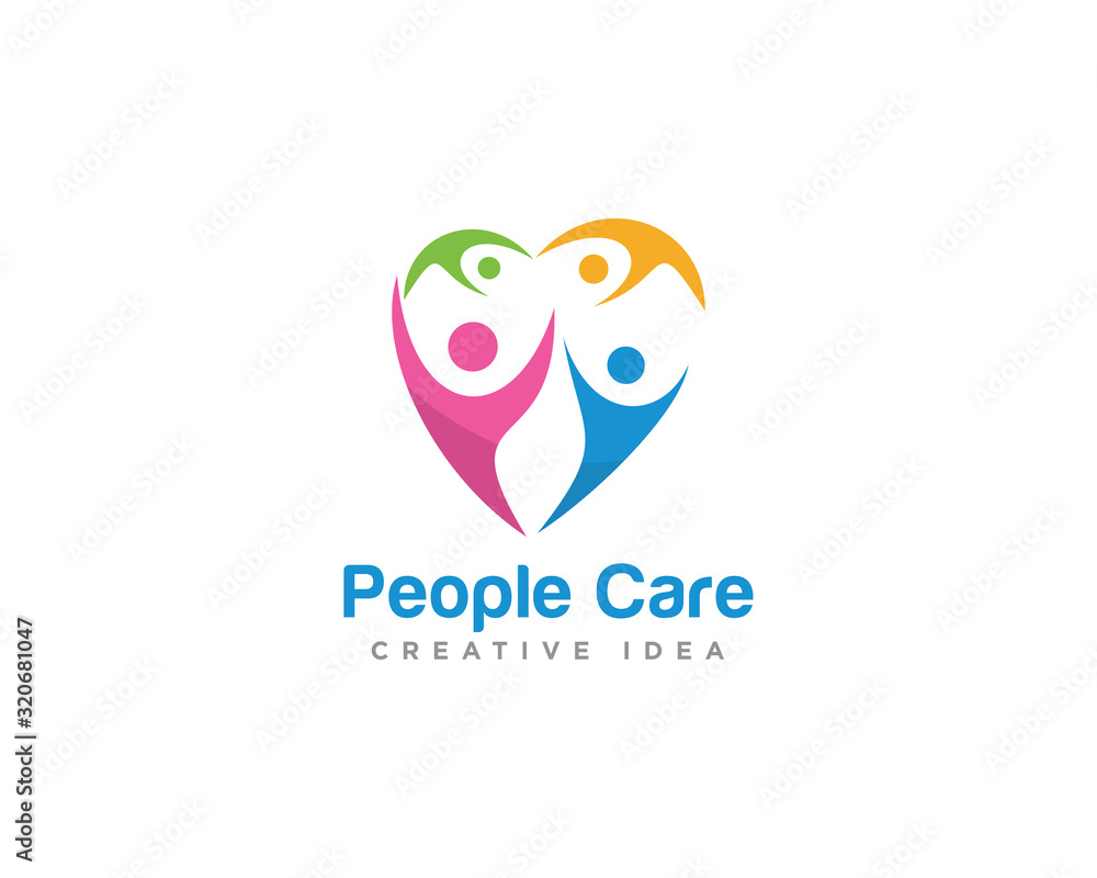 People Care Logo Design Vector People Care Logo Design Vector