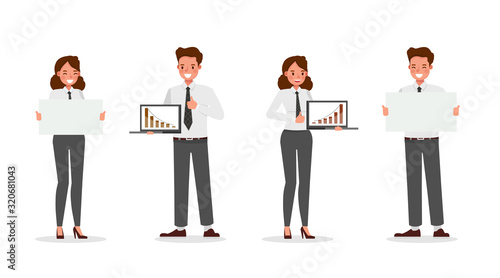 business people working in office character vector design. no13 photo