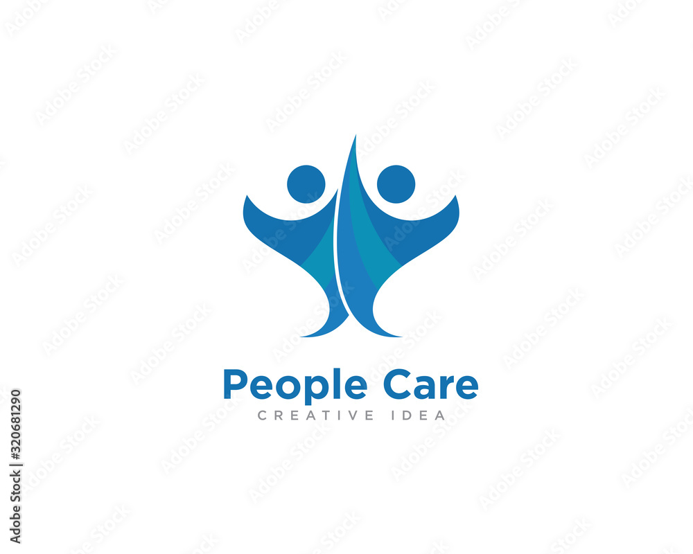 Obraz premium People Care Logo Design Vector