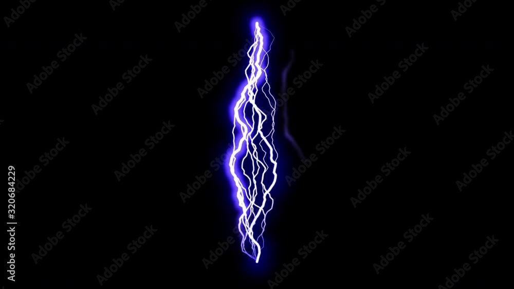 High-quality stock 4k: Electrical storm, blue lightning strikes on ...