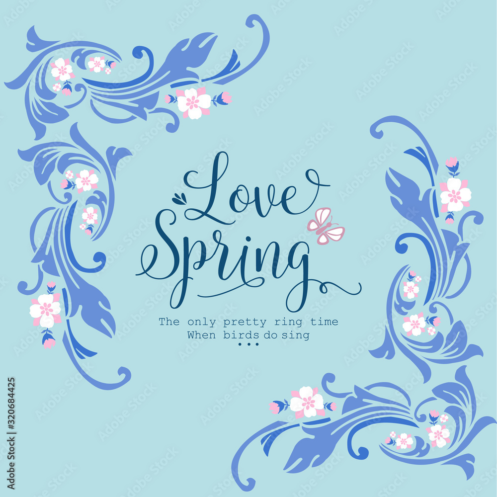 Beautiful shape Pattern of leaf and floral frame, for love spring card concept. Vector Beautiful shape Pattern of leaf and floral frame, for love spring card concept. Vector