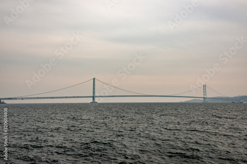 View of Akashi Kaikyo Bridge from Okura coast