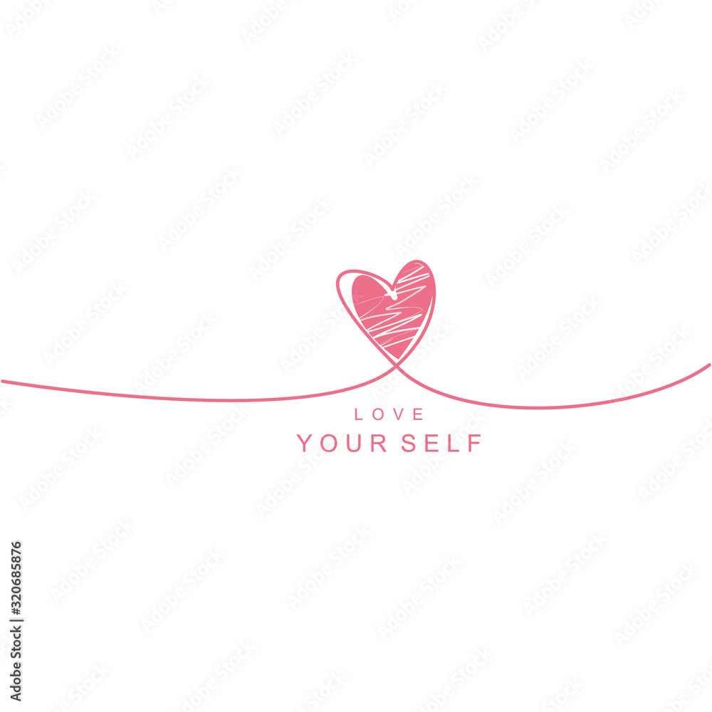 Love Your Self. Vector Illustration