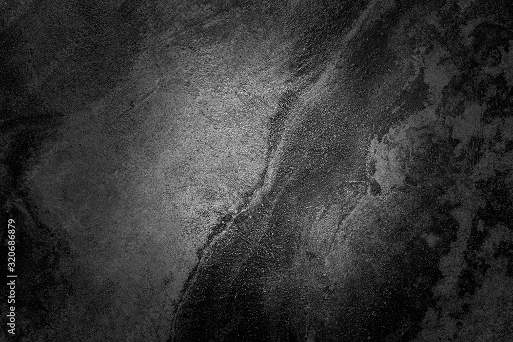 Fototapeta premium Blank concrete or cement wall texture background, Dark Tone.