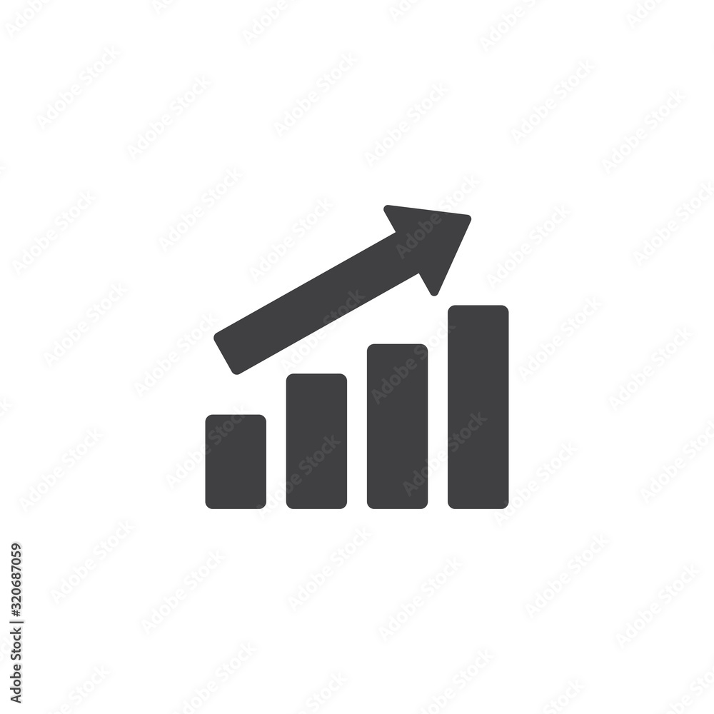 graph up icon, finance up icon