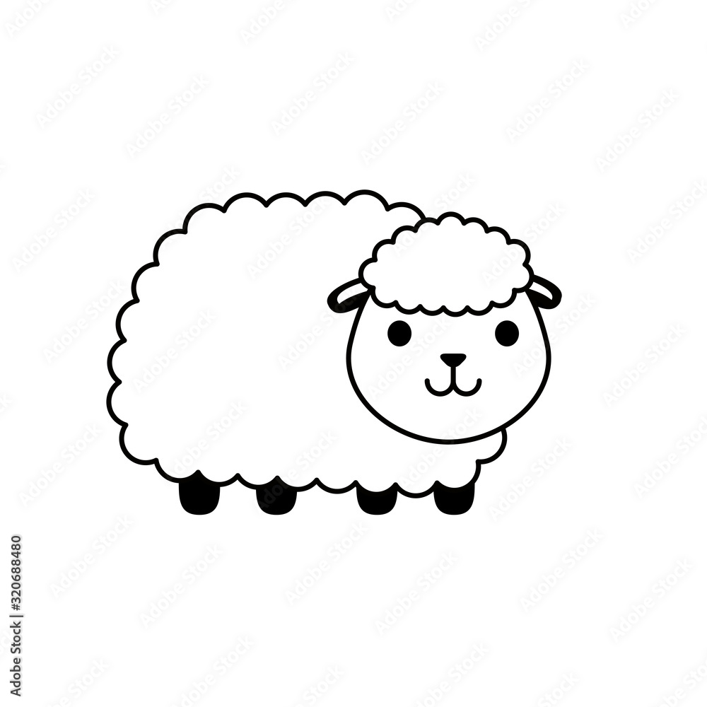 cute sheep farm animal character cute sheep farm animal character
