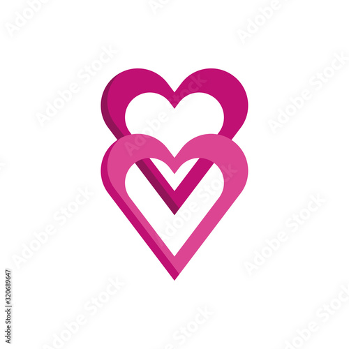 happy valentines day hearts icons