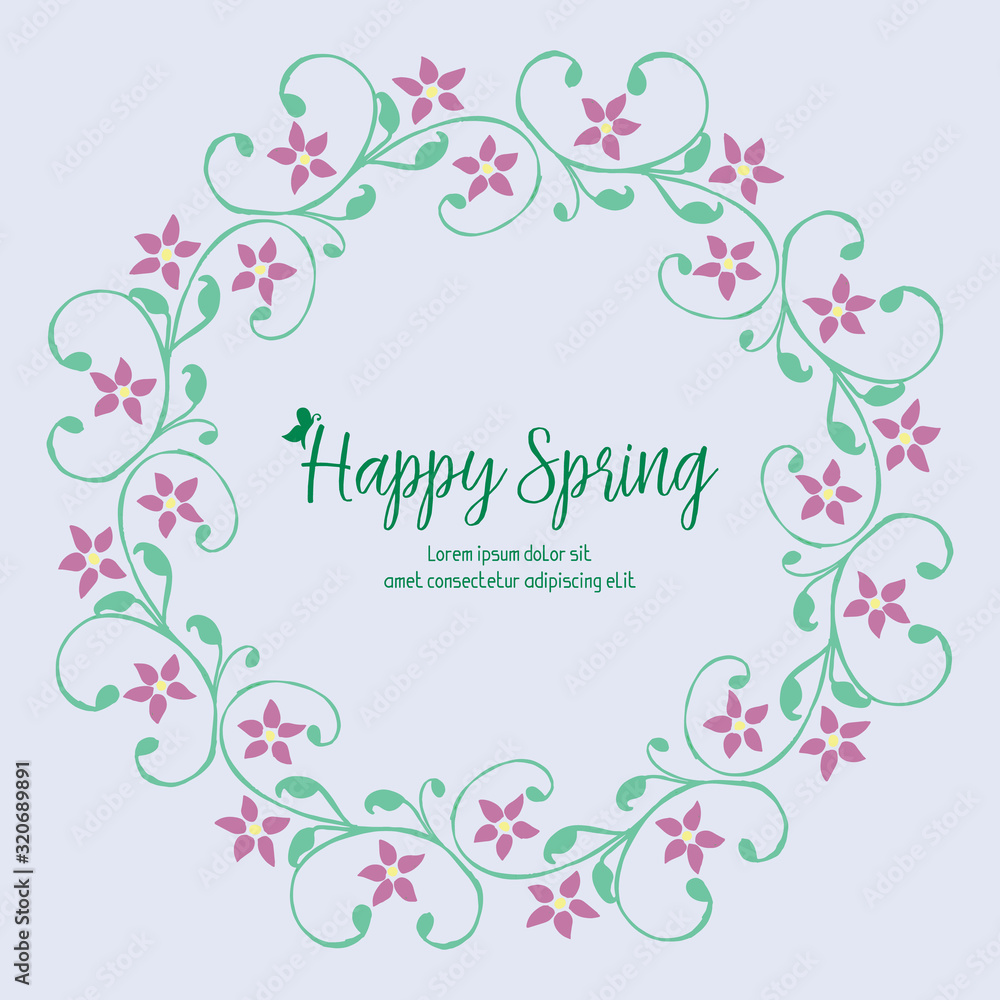 Elegant Crowd of leaf and floral frame, for happy spring greeting card design. Vector Elegant Crowd of leaf and floral frame, for happy spring greeting card design. Vector