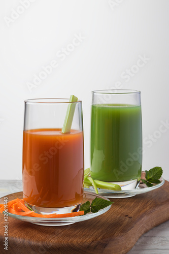 Healthy freshly made vegetable juices, antioxidants, fitness drinks