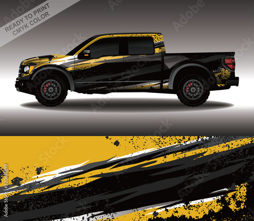 Car wrap decal design vector, custom livery race rally car vehicle sticker and tinting.